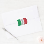 Sticker Rond Drapeau de l'Italie (Enveloppe)