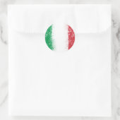 Sticker Rond Drapeau de l'Italie (Sac)