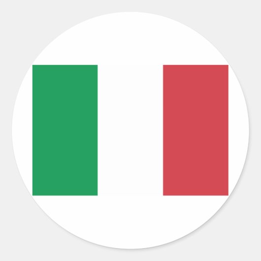 Sticker Rond Drapeau de l'Italie (Devant)