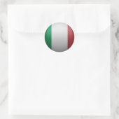 Sticker Rond drapeau de l'Italie (Sac)