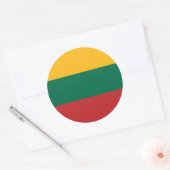 Sticker Rond Drapeau de Lituanie (Enveloppe)
