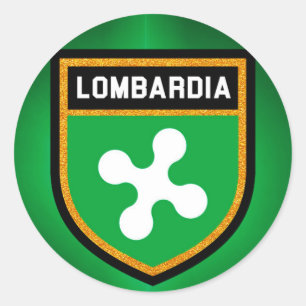 Sticker Rond Drapeau de Lombardie