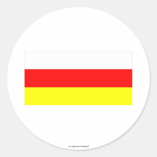 Sticker Rond Drapeau de l'Ossétie-du-Sud