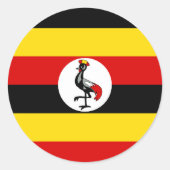 Sticker Rond Drapeau de l'Ouganda (Devant)