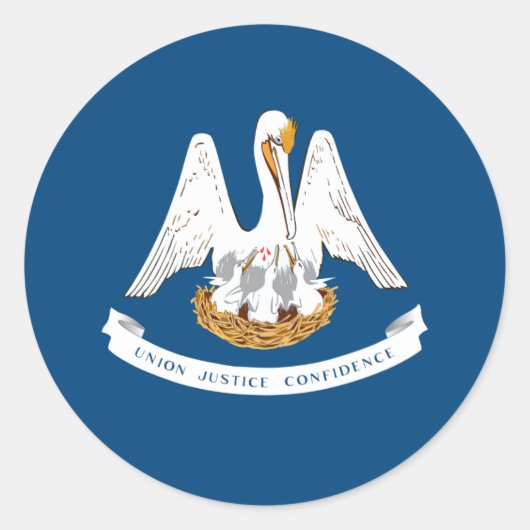 Sticker Rond Drapeau de Louisiane, Drapeau de Louisiane (Devant)