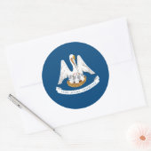 Sticker Rond Drapeau de Louisiane, Drapeau de Louisiane (Enveloppe)