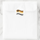 Sticker Rond Drapeau de l'ours Pride Paw Wavy (Sac)