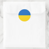 Sticker Rond Drapeau de l'Ukraine (Sac)