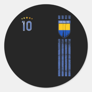 Sticker Rond Drapeau de l'Ukraine Amoureux de la fierté ukraini