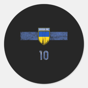 Sticker Rond Drapeau de l'Ukraine Amoureux de la fierté ukraini