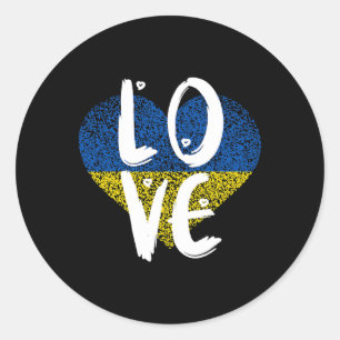 Sticker Rond Drapeau de l'Ukraine Ukrainien Fierté de l'Ukraine