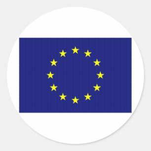 Sticker Rond Drapeau de l'Union européenne