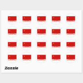 Sticker Rond Drapeau de l'Union soviétique avec nom complet (Feuille)