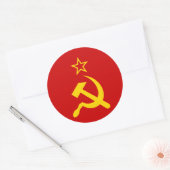 Sticker Rond Drapeau de l'URSS - Drapeau de l'Union soviétique (Enveloppe)