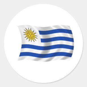 Sticker Rond Drapeau de l'Uruguay