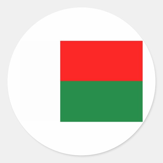 Sticker Rond Drapeau de Madagascar (Devant)