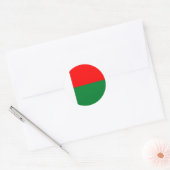 Sticker Rond Drapeau de Madagascar (Enveloppe)