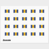 Sticker Rond Drapeau de Madère (Feuille)