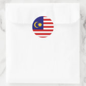 Sticker Rond Drapeau de Malaisie (Sac)