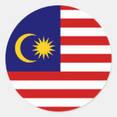 Sticker Rond Drapeau de Malaisie (Devant)
