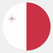 Sticker Rond Drapeau de Malte (Devant)