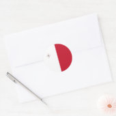 Sticker Rond Drapeau de Malte (Enveloppe)