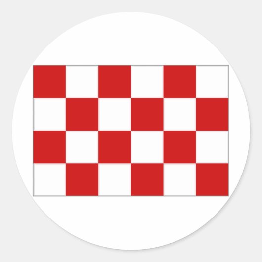 Sticker Rond Drapeau de marque Pays-Bas Noord (Devant)
