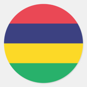 Sticker Rond Drapeau de Maurice