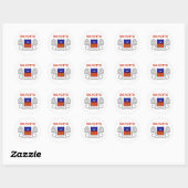 Sticker Rond Drapeau de Mayotte (Feuille)