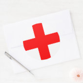 Sticker Rond Drapeau de Milan (Enveloppe)