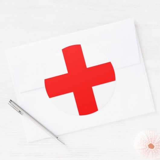 Sticker Rond Drapeau de Milan (Enveloppe)