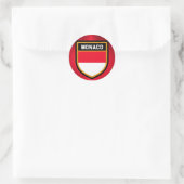 Sticker Rond Drapeau de Monaco (Sac)