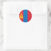 Sticker Rond Drapeau de Mongolie (Sac)