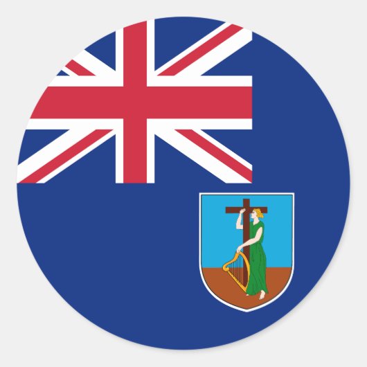 Sticker Rond Drapeau de Montserrat (Devant)