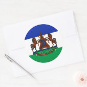 Sticker Rond Drapeau de Mosotho et armoiries du Lesotho (Enveloppe)