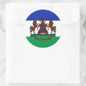 Sticker Rond Drapeau de Mosotho et armoiries du Lesotho (Sac)
