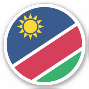 Sticker rond drapeau de Namibie