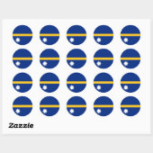 Sticker Rond Drapeau de Nauru (Feuille)