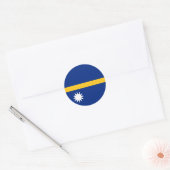 Sticker Rond Drapeau de Nauru (Enveloppe)