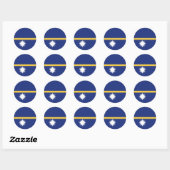Sticker Rond Drapeau de Nauru (Feuille)
