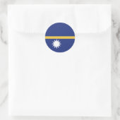 Sticker Rond Drapeau de Nauru (Sac)