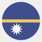 Sticker Rond Drapeau de Nauru (Devant)