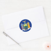 Sticker Rond Drapeau de New York (Enveloppe)