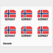 STICKER ROND DRAPEAU DE NORVÈGE (Feuille)