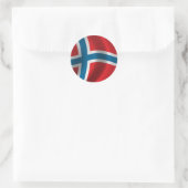 Sticker Rond Drapeau de Norway (Sac)