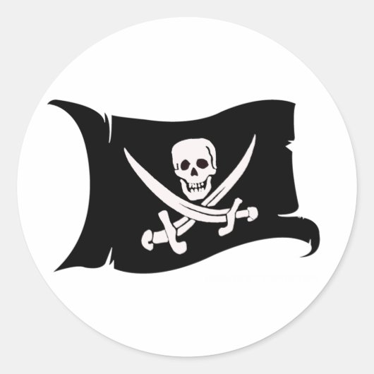 Sticker Rond Drapeau de ondulation #10 Jack Rackham (Devant)