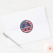 Sticker Rond Drapeau de paix (Enveloppe)