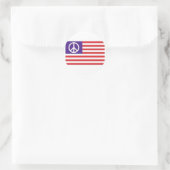 Sticker Rond Drapeau de paix américain (Sac)