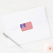 Sticker Rond Drapeau de paix américain (Enveloppe)