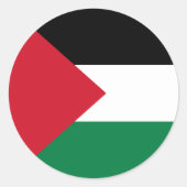 Sticker Rond Drapeau de Palestine (Devant)